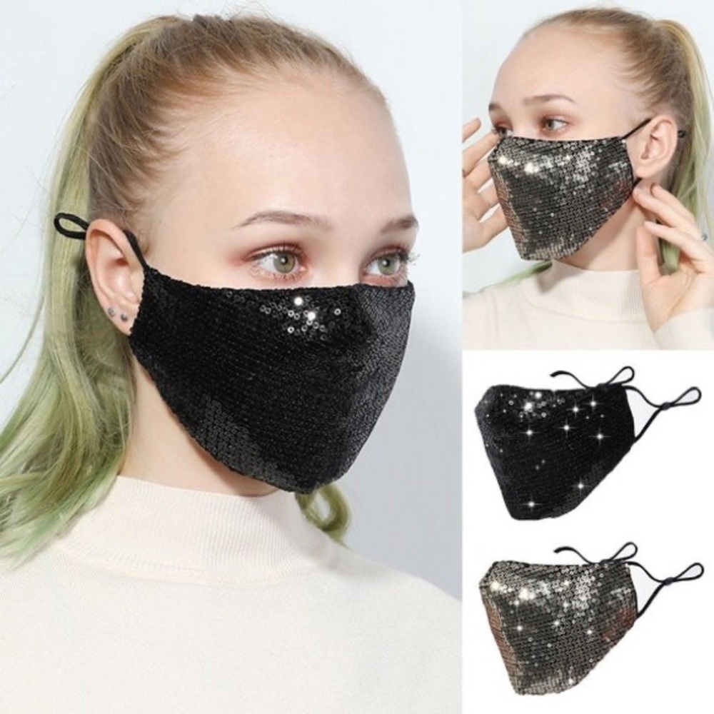 Glitter Sequins Fashionable Washable Reusable Protective Face Masks